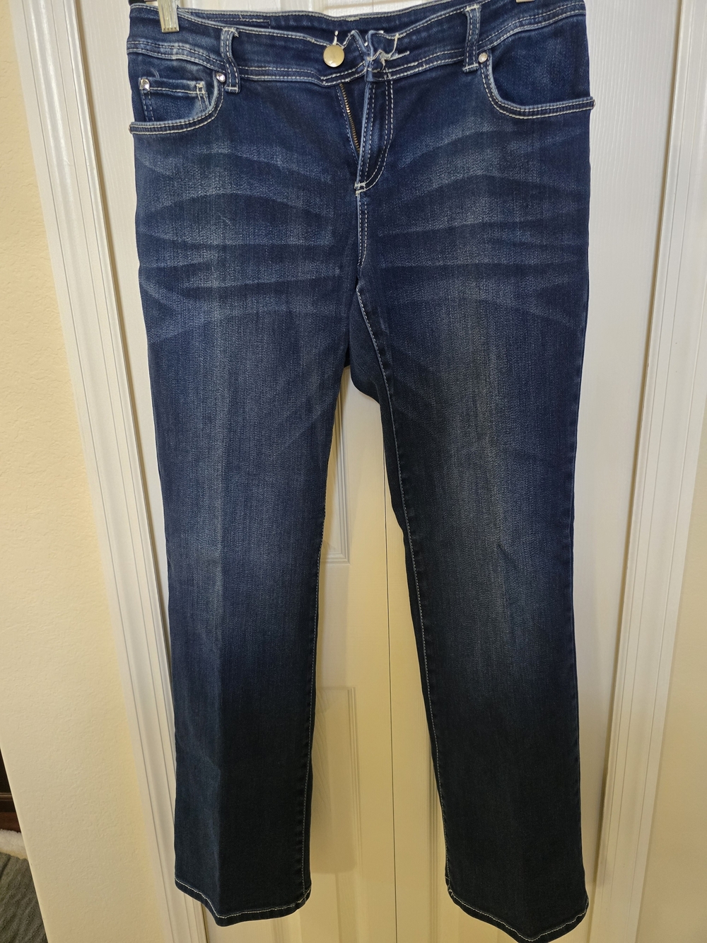 INC International Concepts Dark Indigo Straight-Leg Jeans